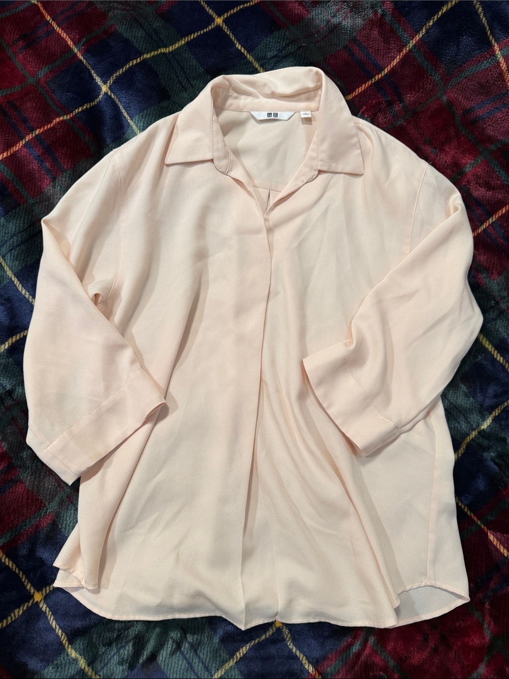 Uniqlo Light Peach Collared Blouse